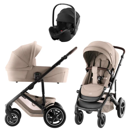 Комплект 3в1 Britax Roemer коляска SMILE 5Z STYLE + автокресло BABY-SAFE CORE Space Black