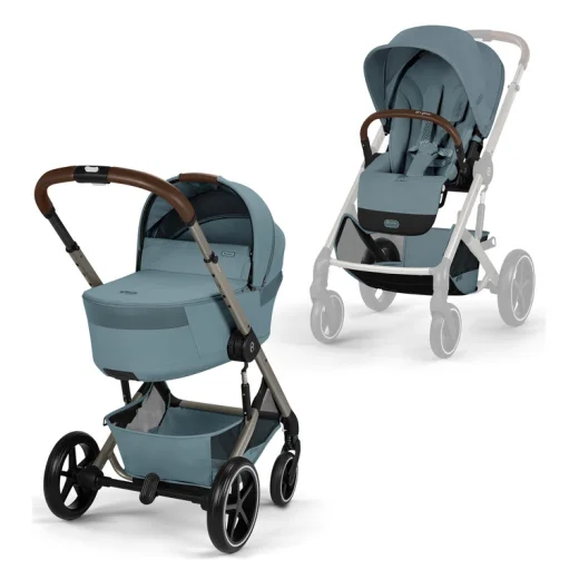 Коляска 2в1 Cybex Balios S Lux 2026 спальный блок+дождевик