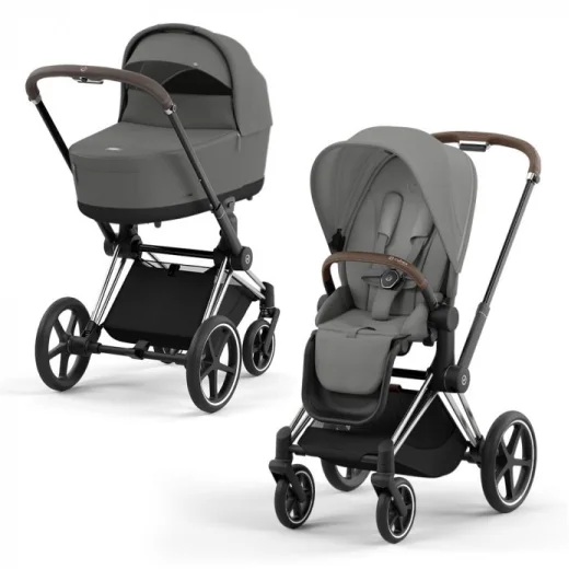 Коляска 2в1 Cybex Priam IV рама Chrome Brown