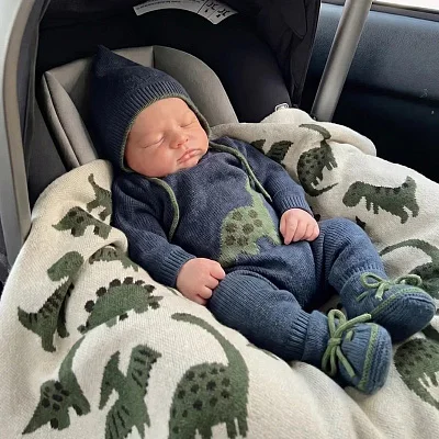 Плед Mimibaby Дино Паттерн