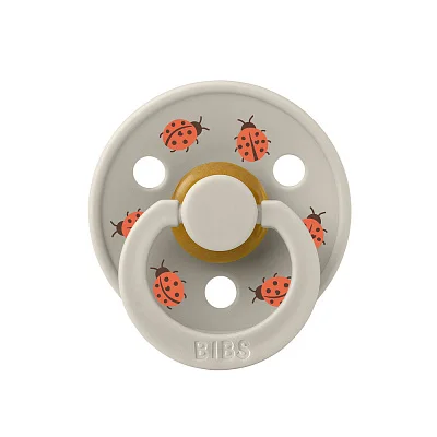 Пустышка латексная BIBS Studio Colour - Ladybug Friends, 18+ мес.