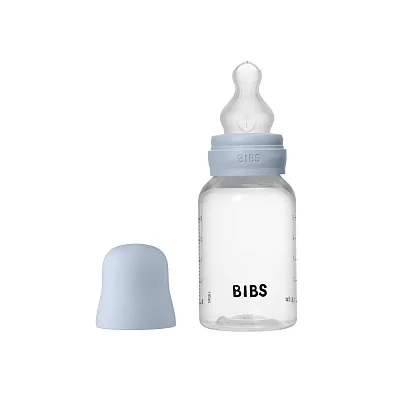 Бутылочка для кормления BIBS в комплекте с латексной соской, медленный поток 150 мл