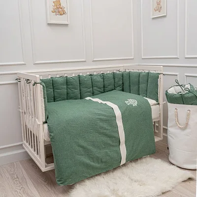 Комплект из 6 предметов Lappetti "Organic baby cotton" для прямоугольной кроватки