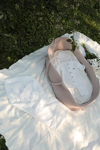 Комплект на выписку Babyedel 4 предмета для мальчика, муслин