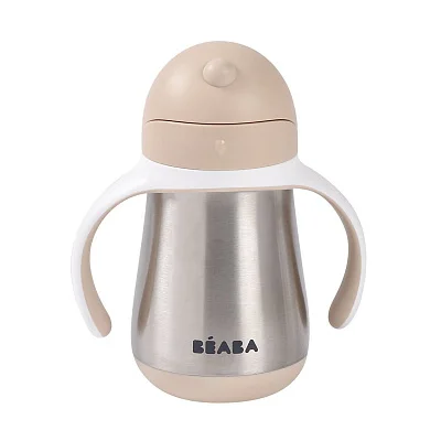 Поильник термос Beaba 250 мл.ST STEEL STRAW CUP