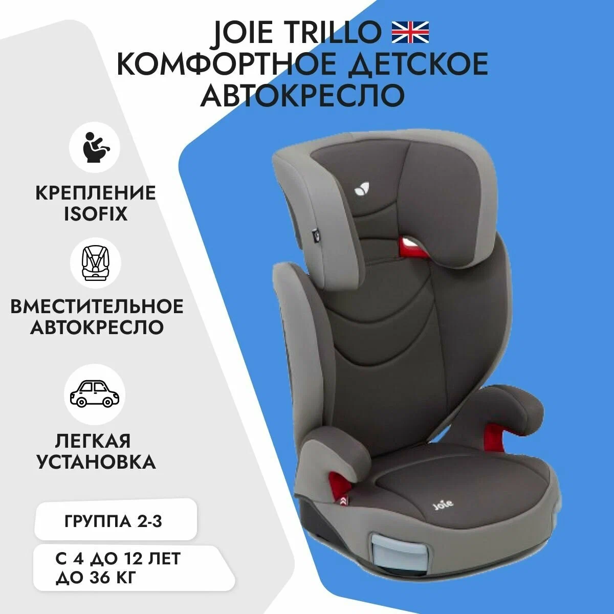 orig (4) Автокресло группы 2/3 Joie Trillo 5