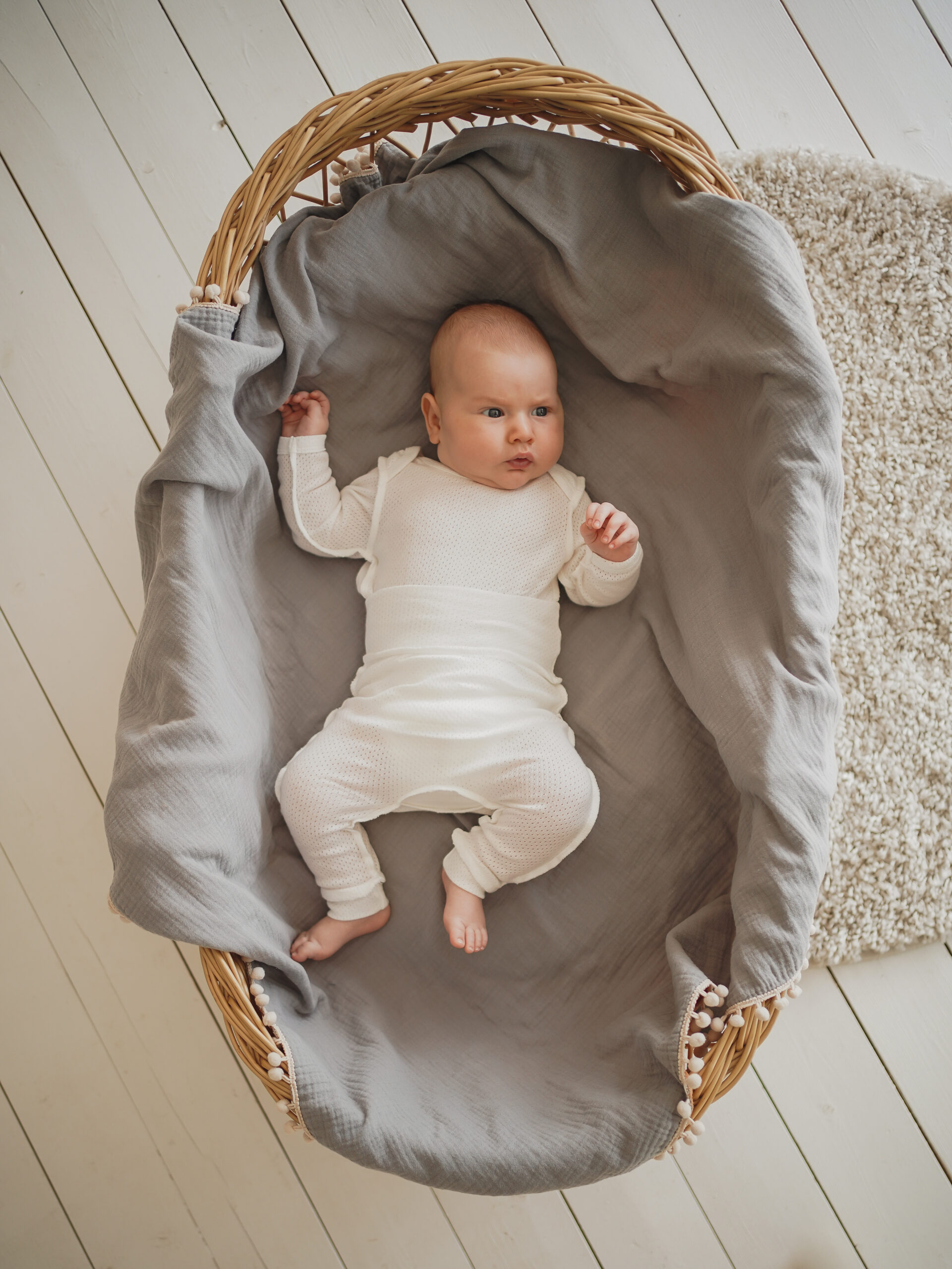 Ползунки BUNGLY "Молоко" из ажурного хлопка 0+ 5