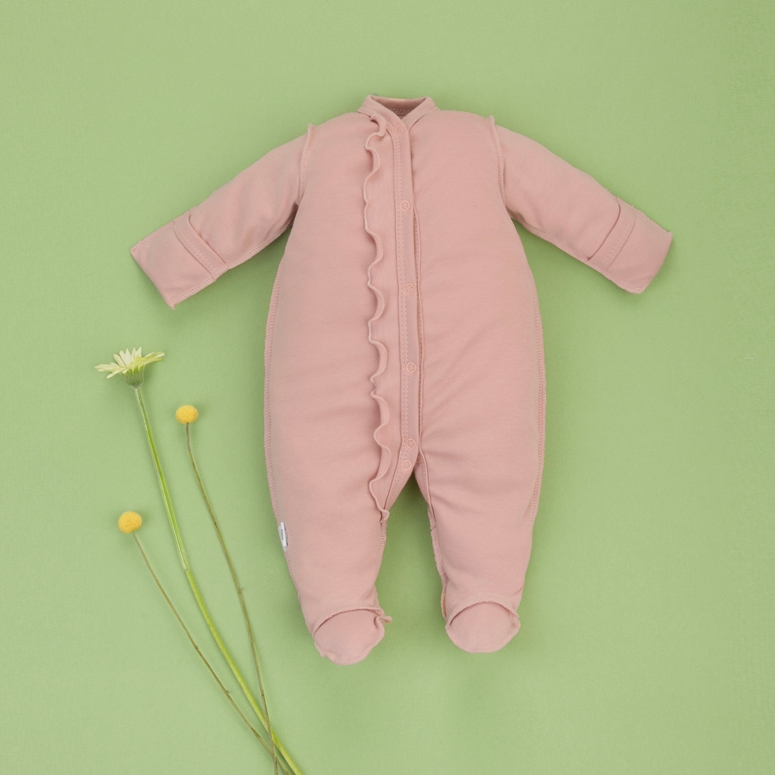 6658314303_optsite50e9f6fd-2e13-11ef-86ee-ec96a57492ea Комбинезон слип Швейная Династия "Любимые ромашки" с рюшей 3