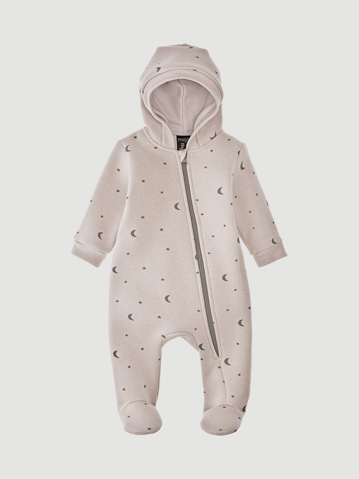 Утеплённый комбинезон с капюшоном Mjolk White Sand Moons с закрытой ножкой 1