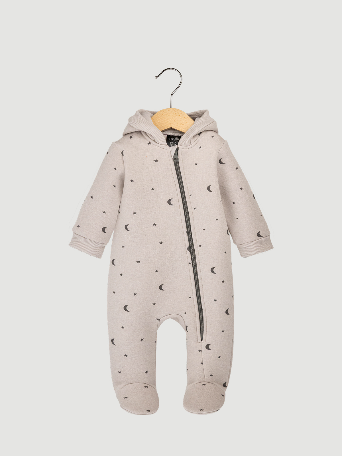 Утеплённый комбинезон с капюшоном Mjolk White Sand Moons с закрытой ножкой 6