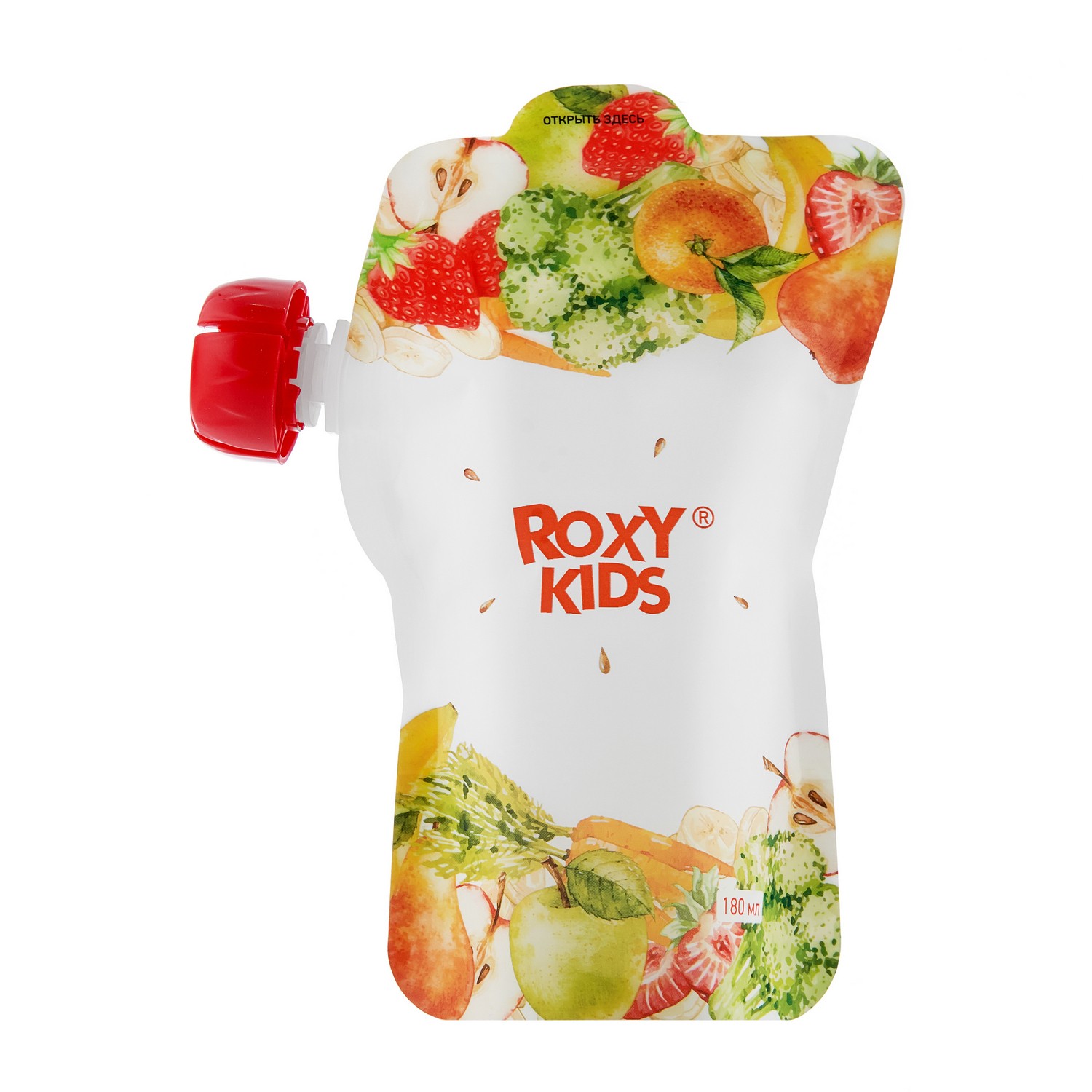 Пакеты Roxy Kids для хранения фруктового пюре 5 шт., с ложечкой 1