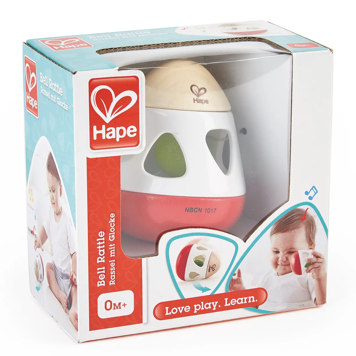 igtR_S3CVvHv2Hfmx68aSmmq4DFB0HNCfDXjF_RJVxw= Игрушка Hape 3-в-1 погремушка-неваляшка-бумеранг "Звон колокольчика" 5