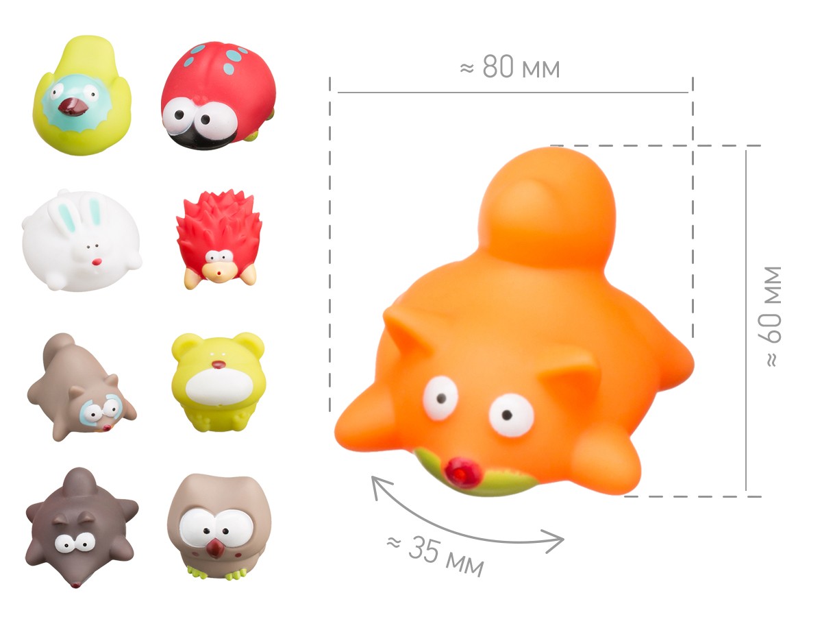 roxy_kids_nabor_igrushek_dlya_vannoj_quotlesnye_zhiteliquot_rrt_823_2_54a48873e4 Набор игрушек для ванной Roxy Kids 7
