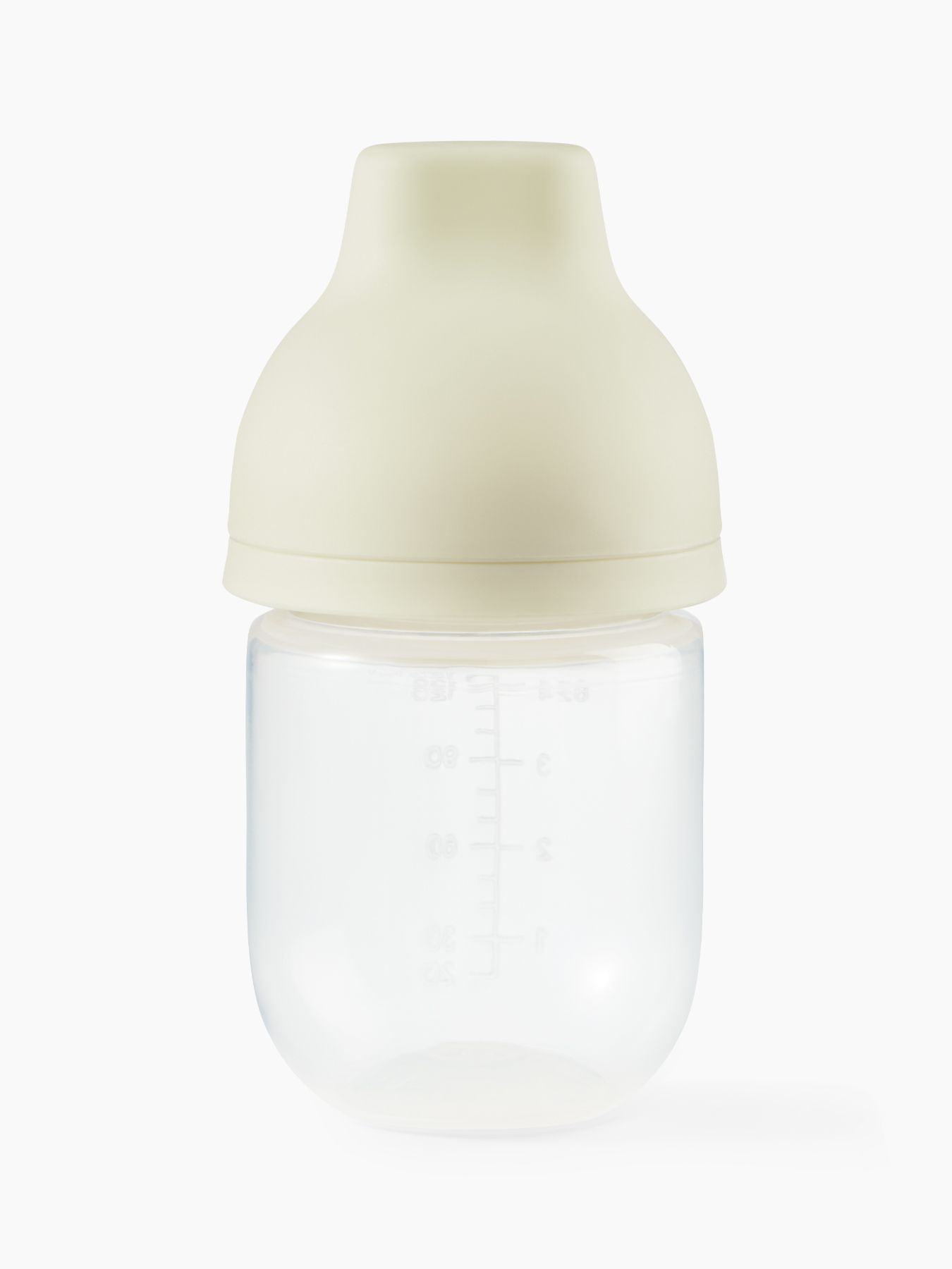 10030_cream_1 Бутылочка Happy Baby с крышкой и силиконовой соской, 125 мл 2