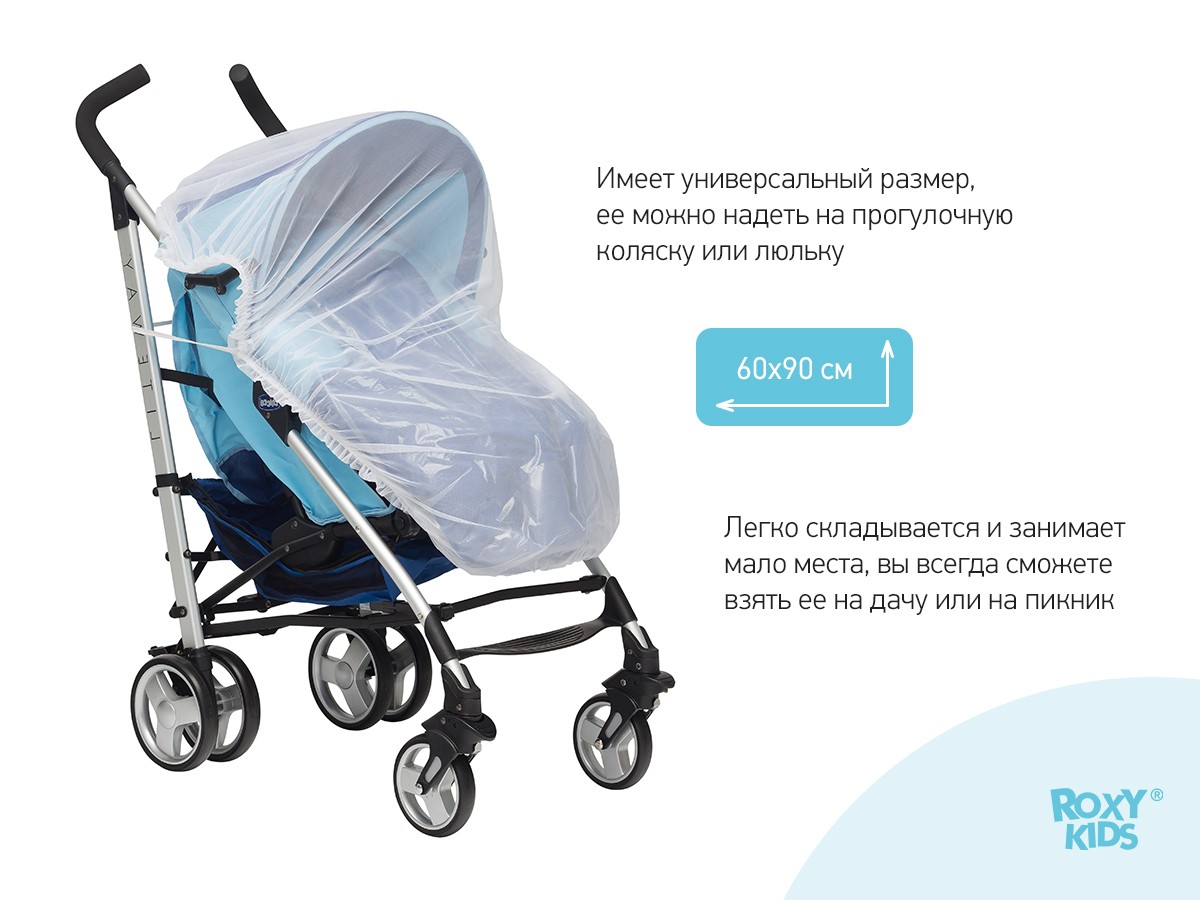 Сетка москитная Roxy Kids универсальная на коляску 7