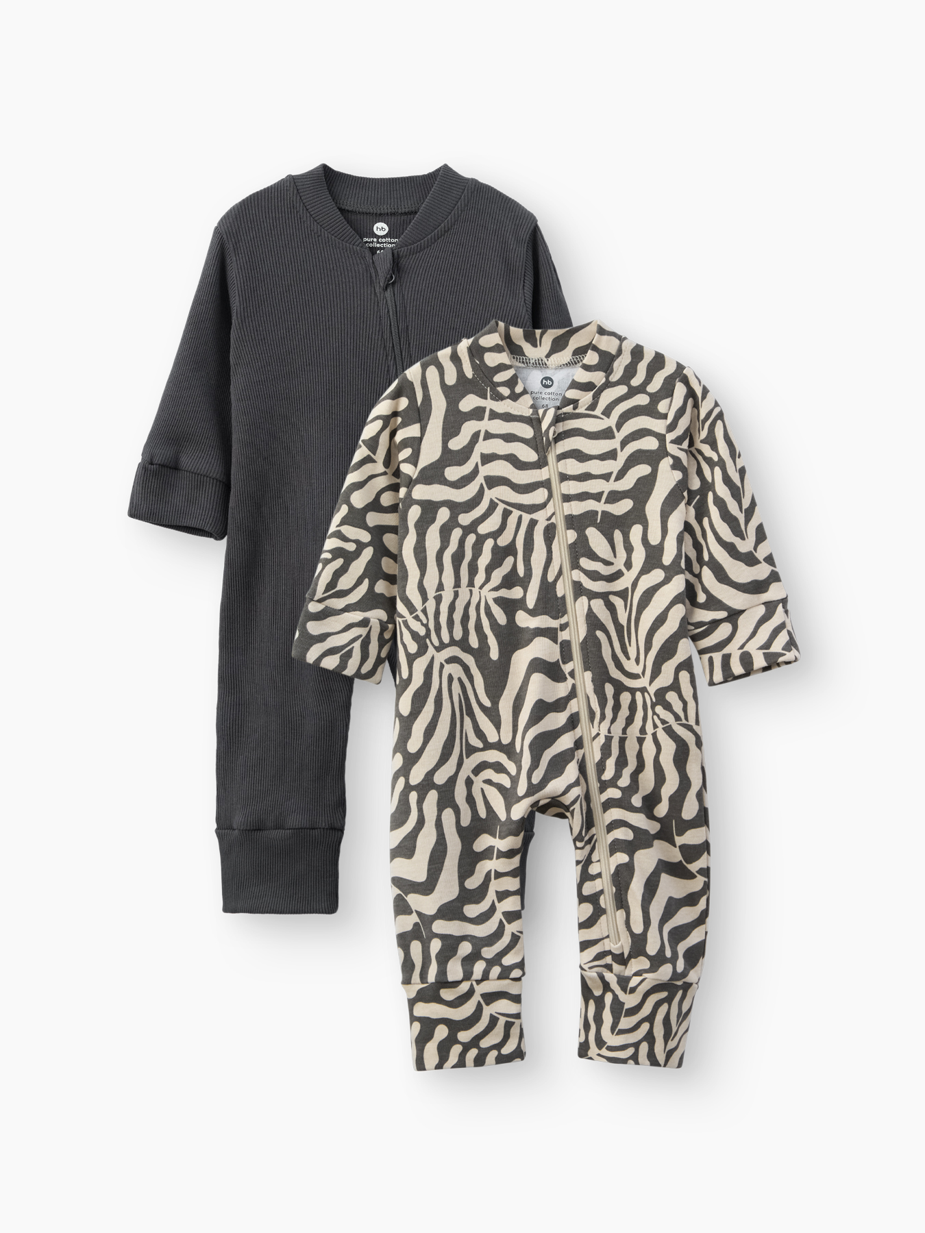 Пижамный комбинезон детский Happy Baby (набор 2 шт.) leaves 1