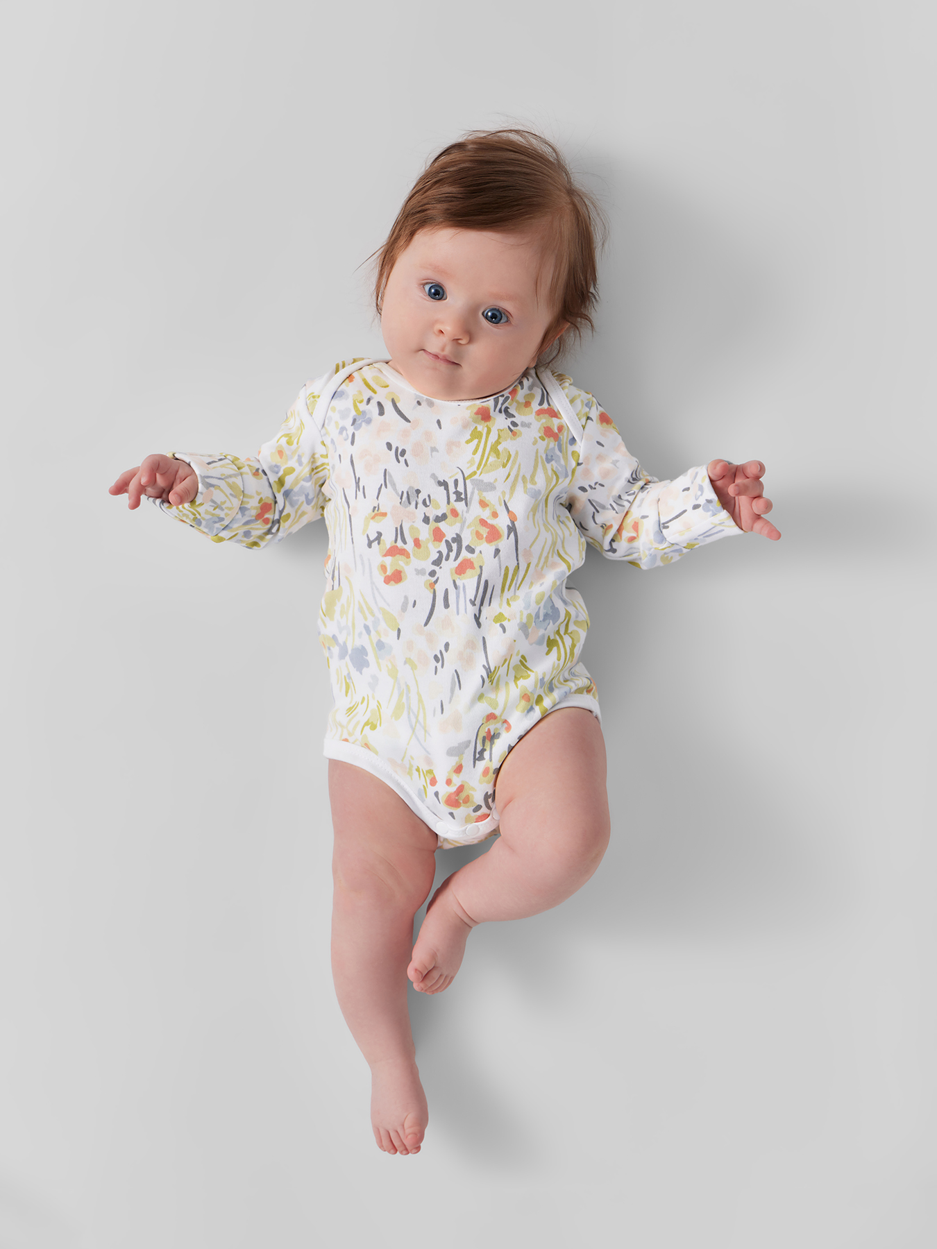 lajml47i2l6ndil34z4cybt6tpcujb4b Боди с длинным рукавом детское Happy Baby (набор 3 шт.) flowers 2