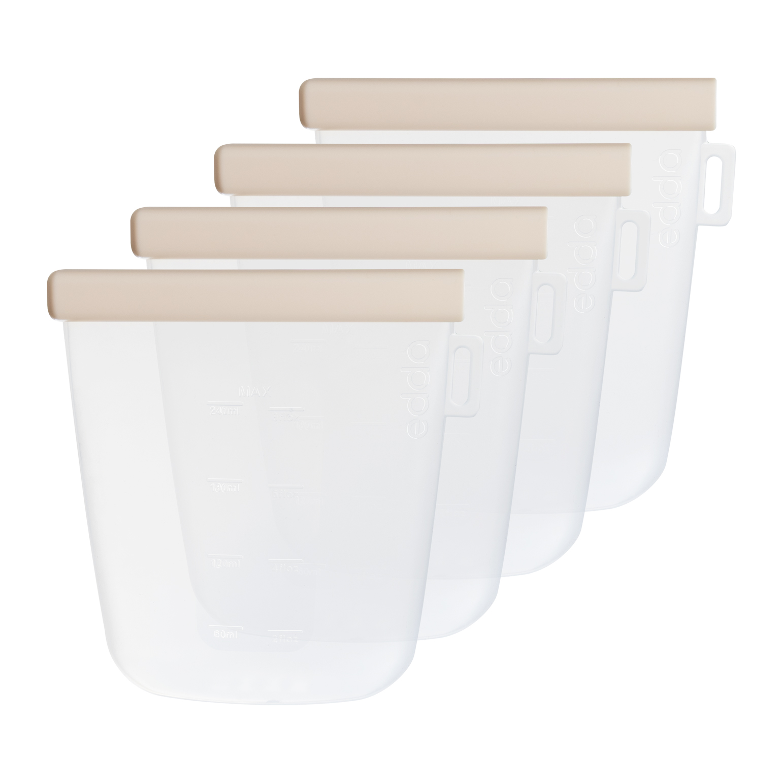 6-_2_ Набор силиконовых пакетов Edda для грудного молока, 4 шт, 240 мл 1