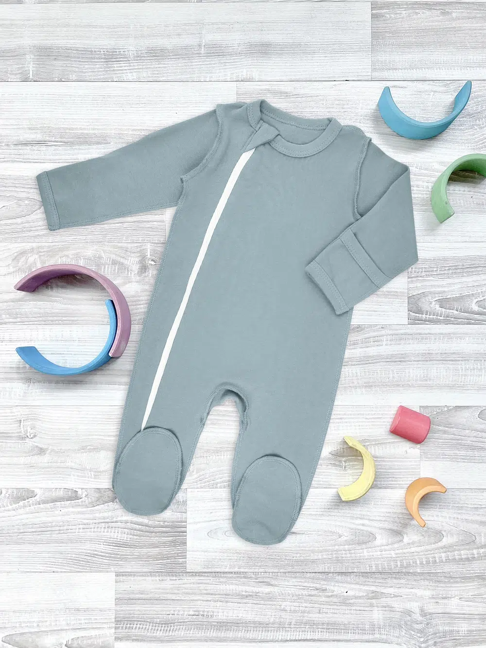 Комбинезон Mjolk Sleep and Play Baby Blue, швы наружу (М) 1