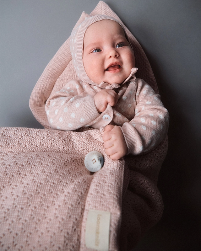 Чепчик детский Loomknits Пудровый 5