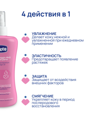 Массажное масло Chicco 4в1 от растяжек 12