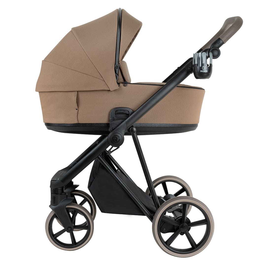 Коляска 2 в 1 ROAN SOL VINTAGE Luxury на черной раме 3 коляска 2 в 1