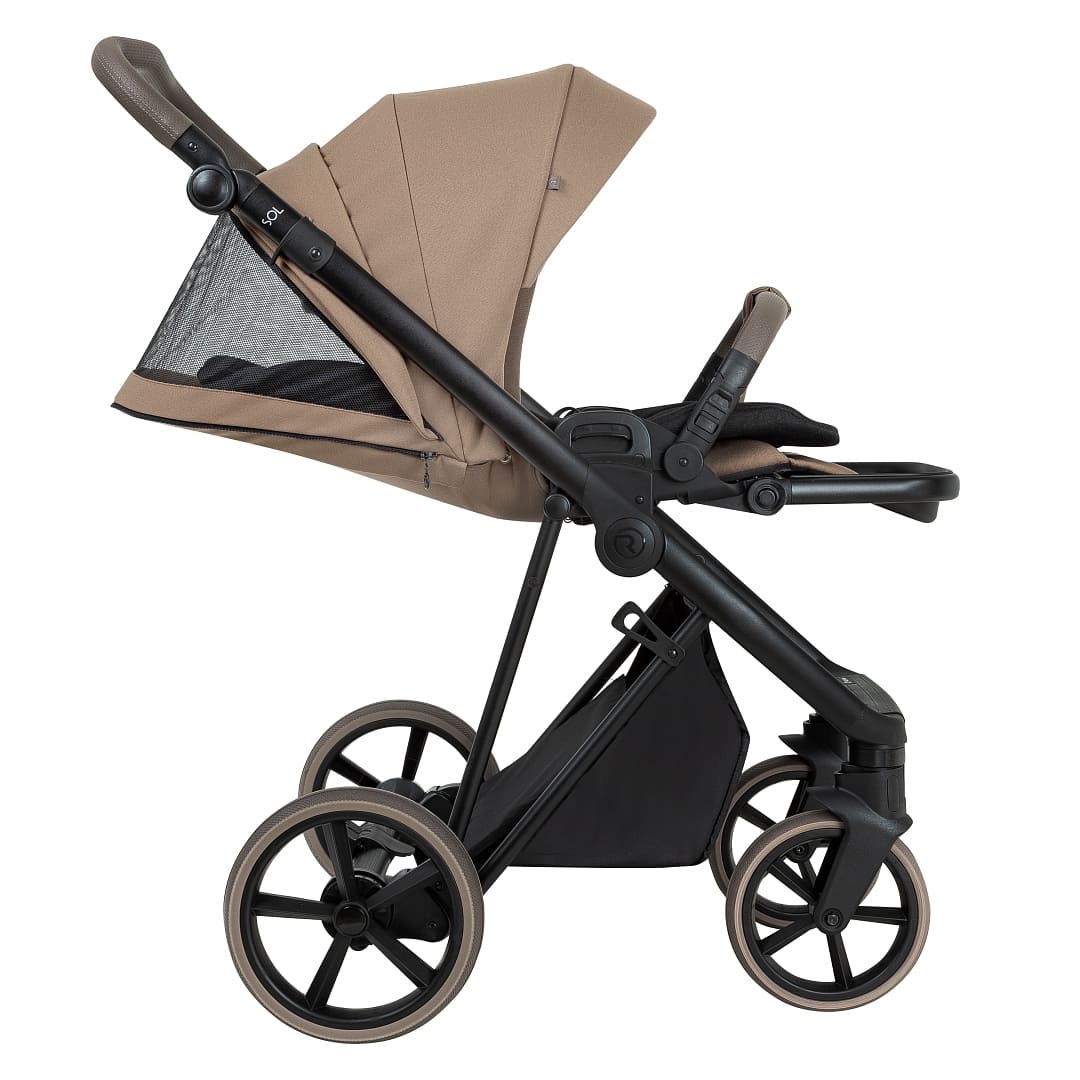 Коляска 2 в 1 ROAN SOL VINTAGE Luxury на черной раме 9 коляска 2 в 1