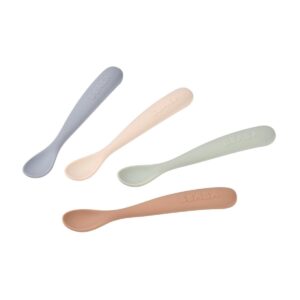 Набор из четырех силиконовых ложек Beaba 4М+ в блистерной упаковке SET OF 4 1ST AGE SILIC SPOONS NAT 5