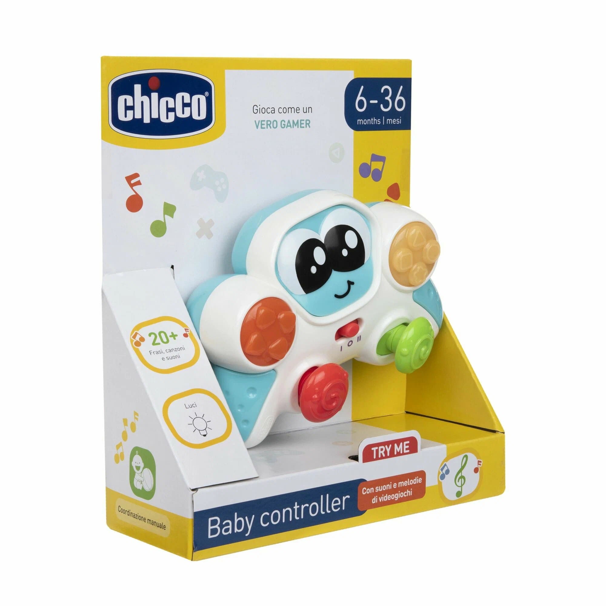 Игрушка Chicco пластиковая музыкальная "Мой первый джойстик" 4 Игрушка Chicco пластиковая музыкальная "Мой первый джойстик" 3