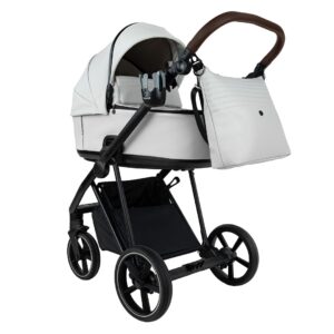 Коляска 2 в 1 ROAN SOL VINTAGE Luxury leather на черной раме 19 roan sol vintage