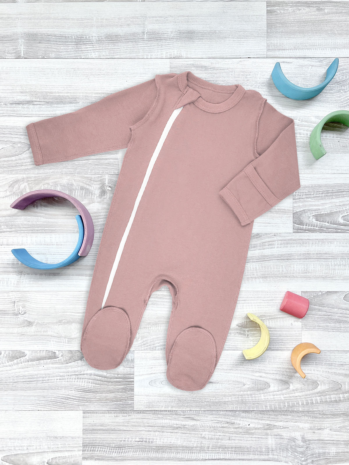 Комбинезон Mjolk Sleep and Play Desert Rose, швы наружу 1 Комбинезон Mjolk Sleep and Play Desert Rose, швы наружу