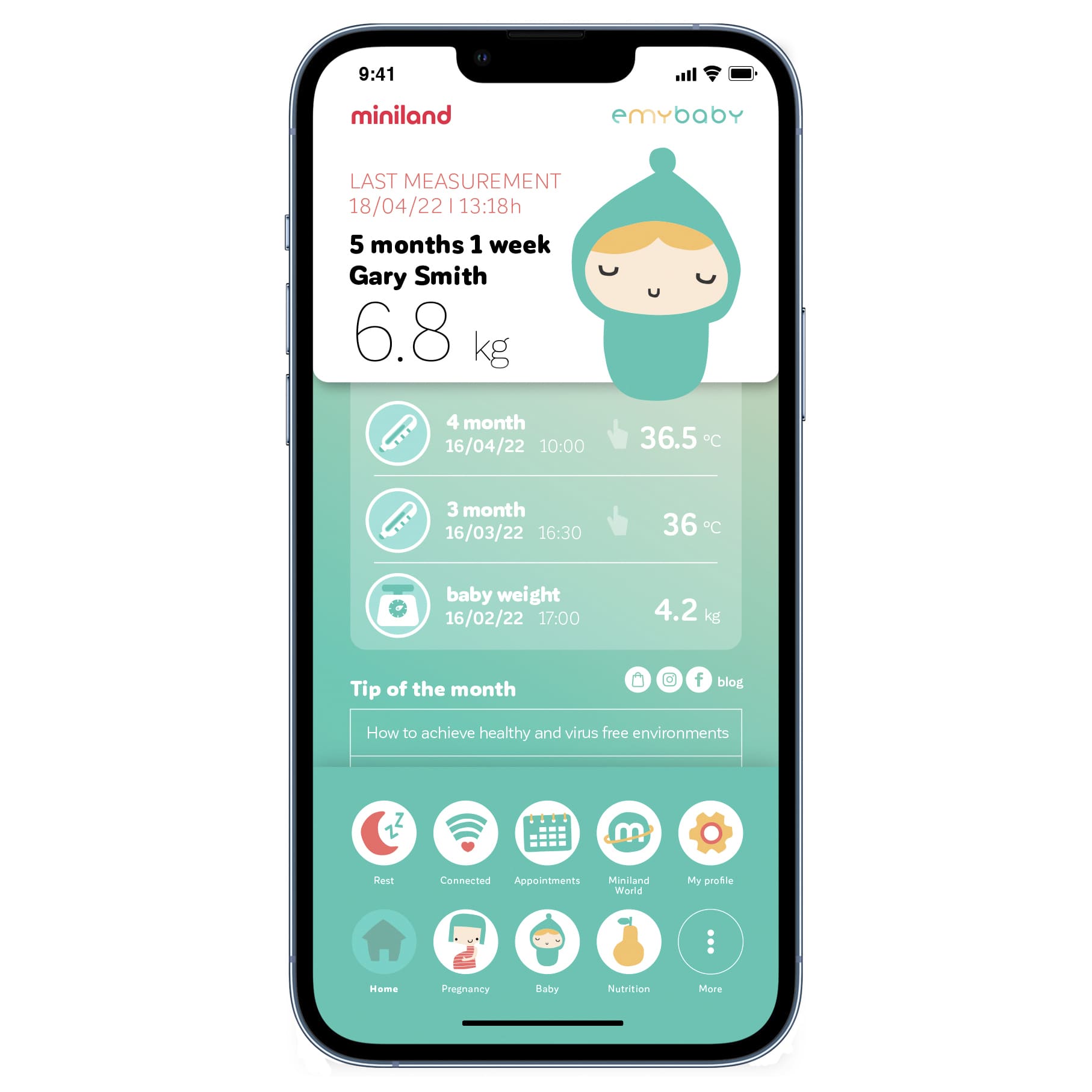 Термометр Miniland Thermoadvanced Pharma бесконтактный