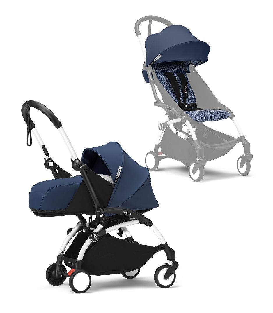 Коляска 2в1 Stokke YOYO3 люлька NP pack белая рама 1 Коляска 2в1 Stokke YOYO3 люлька NP pack белая рама