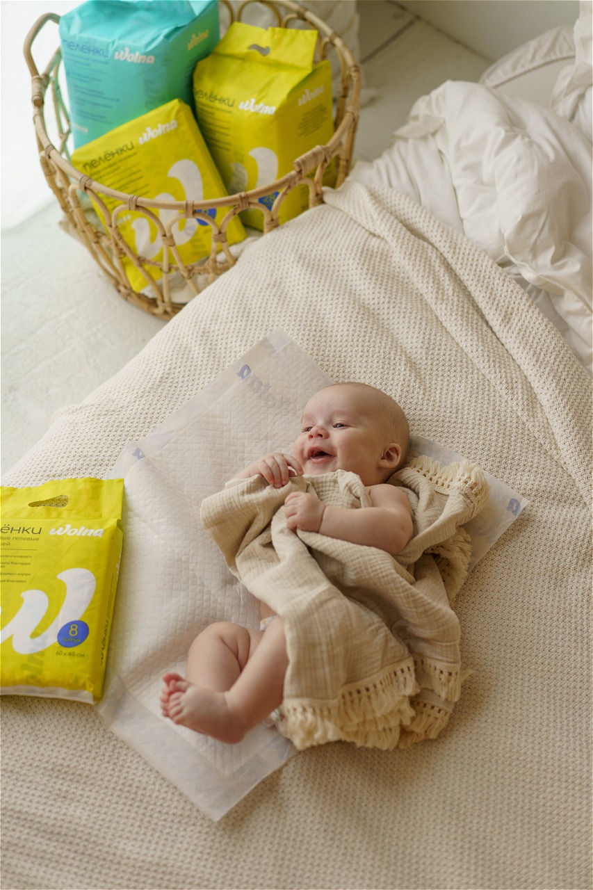 Пеленки одноразовые "Wolna" 60*90см 28шт/уп