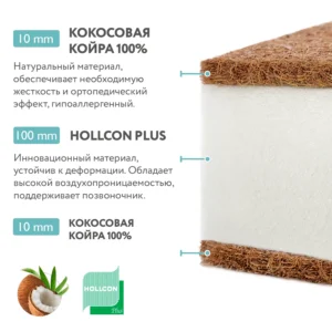 Матрас в кроватку PLITEX Eco Soft 119х60х12 18